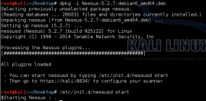 Как запустить nessus на kali linux