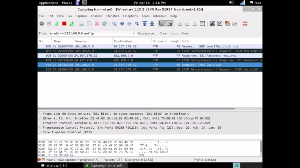 Wireshark kali linux как пользоваться