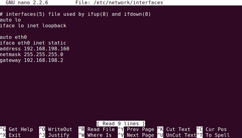 linux set static ip debian